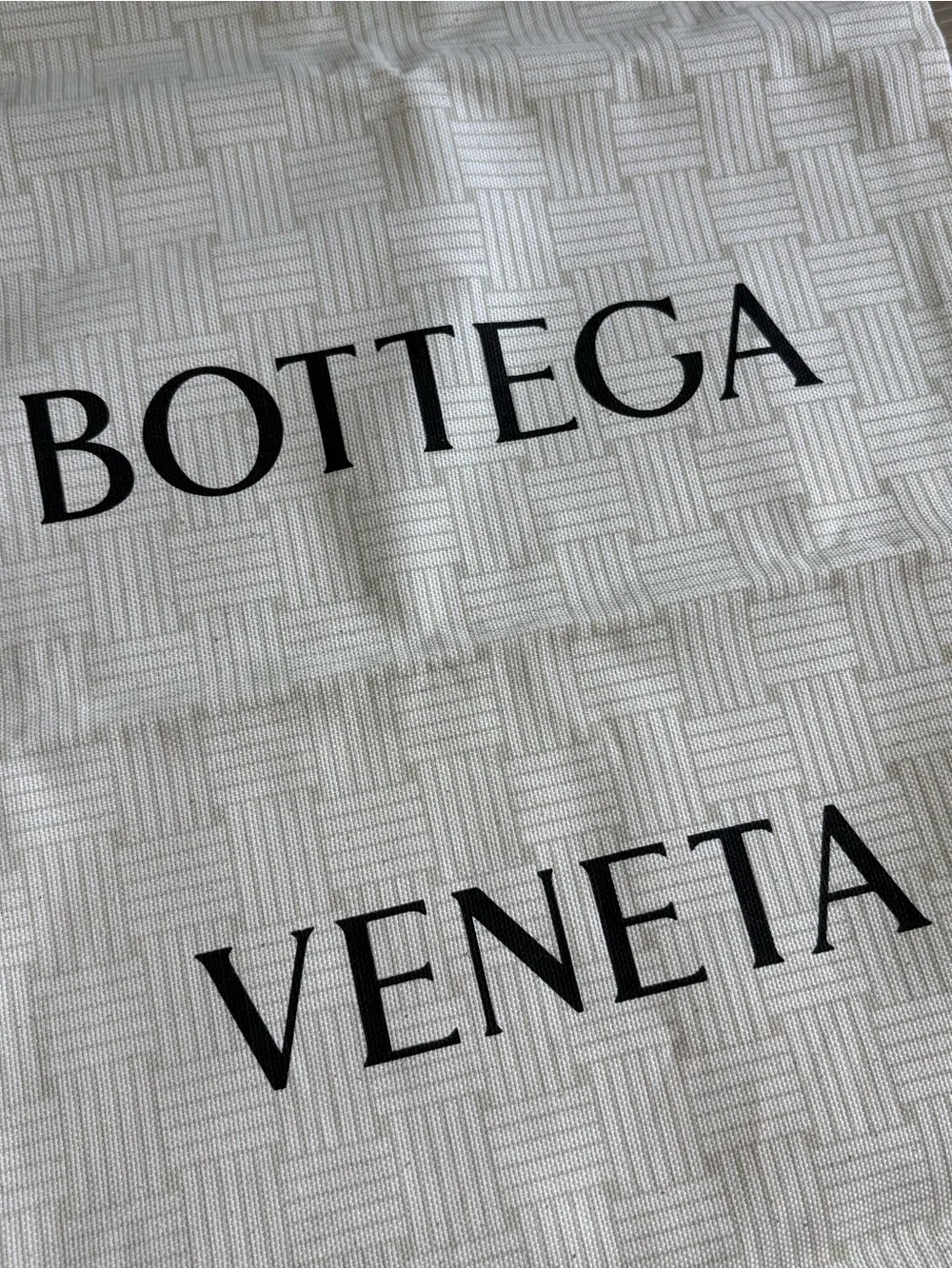 Bottega Veneta Cream Dust Bag with Black Logo